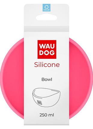 Миска waudog silicone, 250 мл рожевий