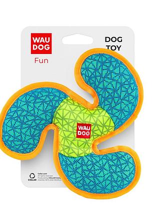 Игрушка для собак waudog fun, "пропеллер", ш 21см, д 21 см голубой