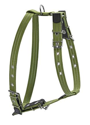 Шлея хлопковая тесьма collar брезент для средних собак (ширина 25мм, а:47-72см, в:68-80см)