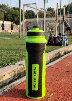 Пляшка-поїлка sport 1 л пластикова – спортивна фляга для води та напоїв green