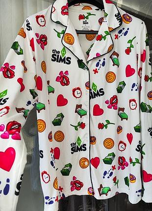 Коллекционная пижамная рубашка the sims x primark мерч. sul sul!