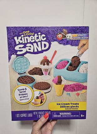 Кинетический песок лавка с мороженым kinetic sand scents ice cream traeats playset