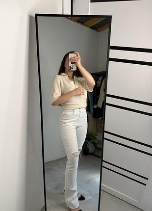 Білі джинси zara