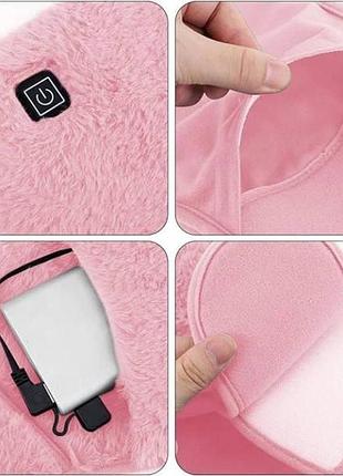 Пояс м'який з підігрівом та кишенями для рук usb rd-4104 рожевий top shop ua_
