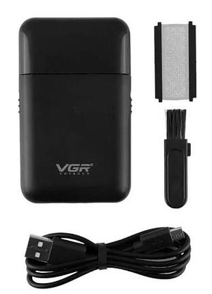 Электробритва vgr v-390 черная
