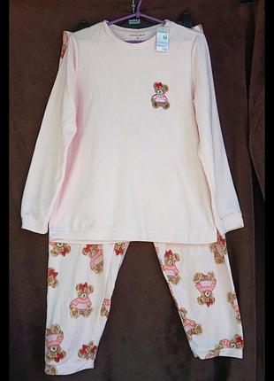 Костюм женский розовый плюш, m-l, eur 42-46