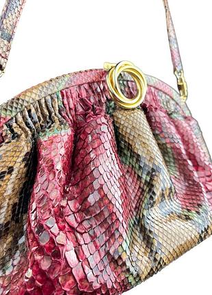 Сумка umberto firenze python, шкіра пітона 2