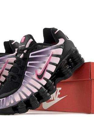 Nike shox black pink кроссовки