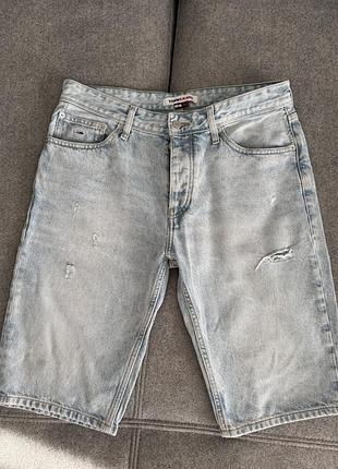 Чоловічі джинсові шорти tommy jeans блакитні, оригінал