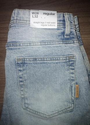 Джинси 👖 свет голубого цвета мужские прямого кроя