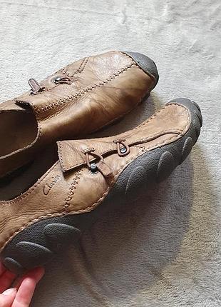 Мякусенькие кожаные туфли макасины clarks!