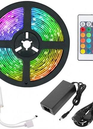 Светодиодная rgb лента venom smd 6060 5м 12v ip20 rgb (vst-6060120600-rgb) с пультом и блоком питания