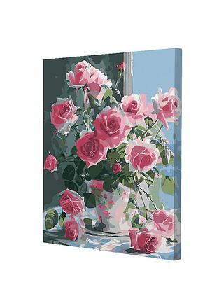 Картина за номерами riviera blanca трояндовий привіт 40x50 см (rb-1340)