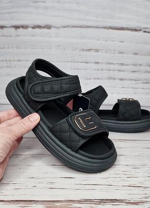 36р, 22,7см босоніжки для дівчинки apawwa n1335p black