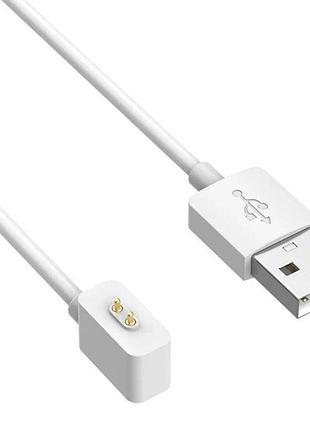 Магнитный usb кабель для зарядки фитнес браслета xiaomi mi band 10 \ 60см.\ белый