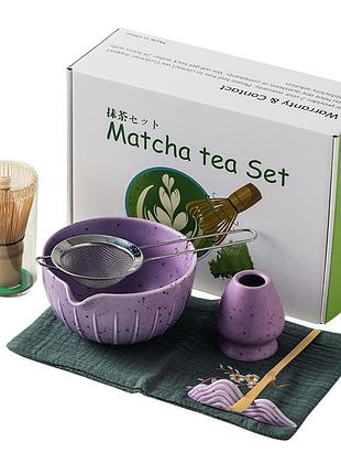 Матча набор matcha 3125 purple для приготовления чая 7 предметов 18шт