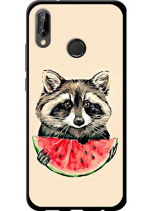 Чехол tpu на телефон huawei p20 lite енотик с арбузом "4605b-1410-58250"