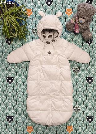 Зимний цельный комбинезонh&amp;m для малыша 2-6 мес, 62-68 см