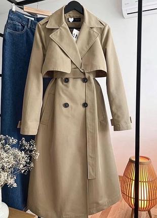 Must have! новинка! неймовірно стильний тренч, плащ zara.