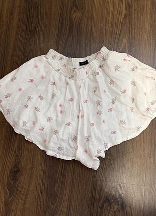Шорти білі lacy hearts квітковий принт xs-s