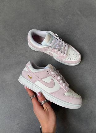 Кросівки жіночі nike dunk low sail pearl pink  наложка