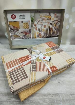 Постельное белье фланелевое байковое cotton box евро размер 200 на 220 см palm