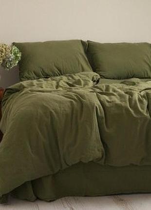 Постельное белье limasso вареный хлопок евро размер 200 на 220 см capulet olive