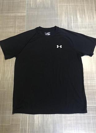 Under armour 💙чоловічий одяг/ чорна спортивна футболка преміум бренду💛38/м/46