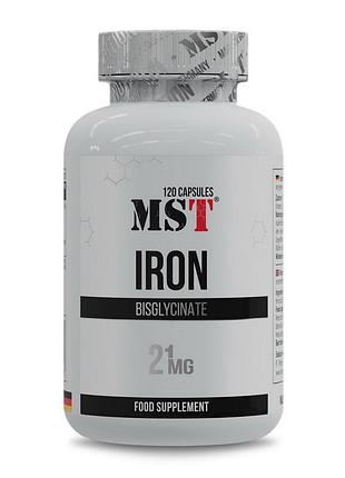 Залізо mst iron bigglycinate 21 mg 120 caps (6436784)