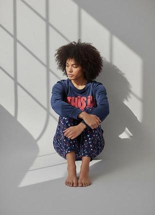 Женская пижама sorbetto s/m/l теплая, домашний костюм комплект