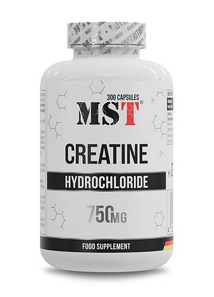 Креатин гідрохлорид mst creatine hydrochloride 750 mg (300 капсул) (1001993)