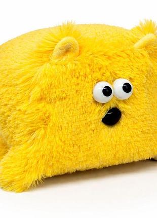 Игрушка кот подушка котокуб жёлтый 20x16 см детская мягкая игрушка для сна dreamtoys украина