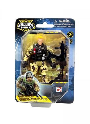 Солдатик chap mei вид 2 12см ігровий набір soldier force фігурка бійця з озброєнням та аксесуарами