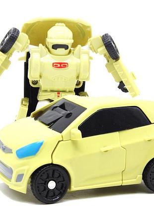 Трансформер tobot mini d жовтий робот перетворюється на машину міні іграшка для хлопчика