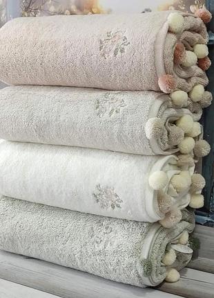 Рушники бавовняні пеньє pupilla для лазні 70 на 140 см sila flowers 4 штуки