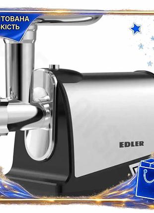 Dm м'ясорубка edler emg180inb, спецификация 2.2 steel/black, 1800w, диски для подрібнення 3/5/7мм, нас spe|lz