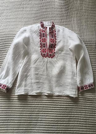 Вишиванка з льону для хлопчика 122