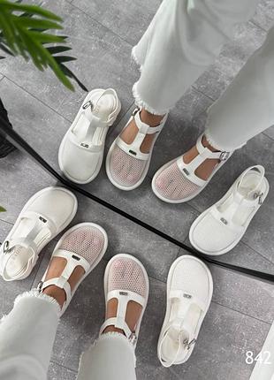 Босоножки женские сеточка белые 36-41р