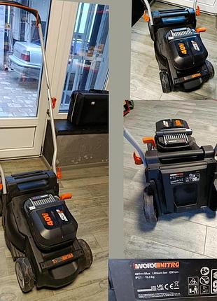 Акумуляторна газонокосарка worx nitro wg737e (товар вживаний)