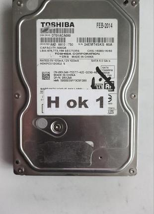 Донор hdd toshiba dt01aca050 h01 220 oa90381 01 ms4 237