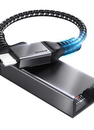 Перехідник адаптер maxonar type c - ethernet