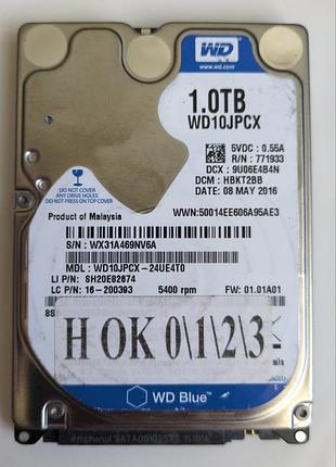 Донор hdd wd10jpcx 24ue4t0 h0123 2060-771960-000 rev a