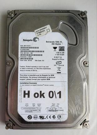 Донор hdd seagate st3250310as h01 100468303 rev a