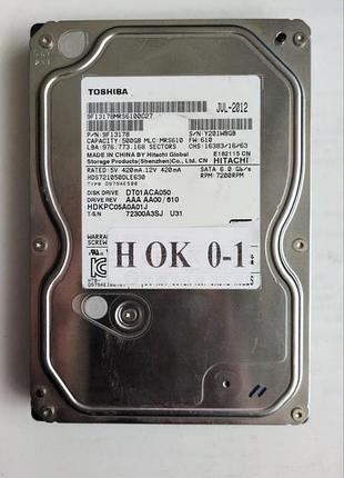 Донор hdd toshiba hds721050dle630 h01 220 0a90381 01 msk e23