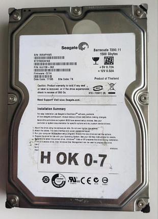 Донор hdd seagate st31500341as h01234567 1005300756 rev a