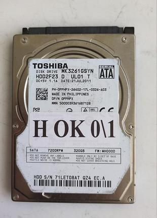 Донор hdd toshiba mk3261gsyn h01 g002872a