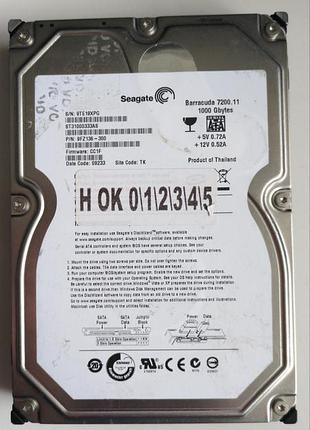 Донор hdd seagate st31000333as h012345 100512588 rev a