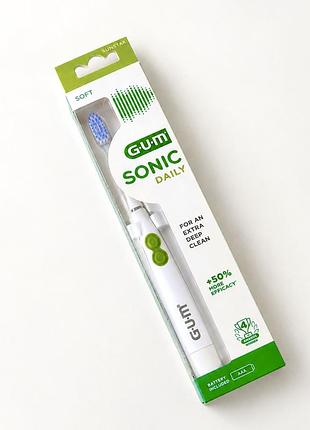 Електрична зубна щітка gum sonic daily біла, 1 шт