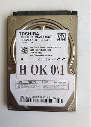 Донор hdd toshiba mk2556gsy h01 g002587-0a