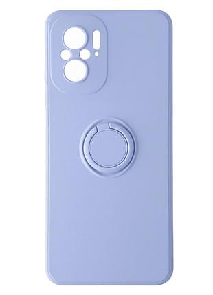 Чехол fiji holder ring для xiaomi redmi note 10 / note 10s бампер с кольцом подставкой lilac
